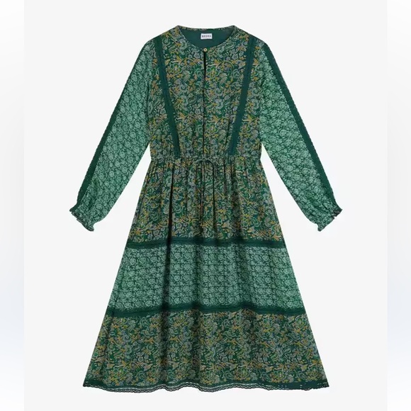 Brora Emerald Silk Dress UK Size 16 - Picture 1 of 14